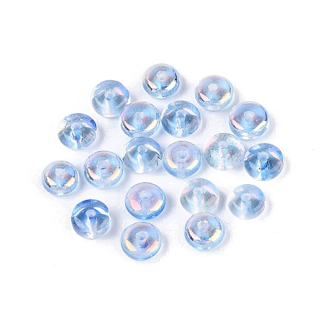 Baking Paint Electroplate Transparent Glass Beads EGLA-Q141-01A-A07-1