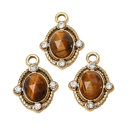 Natural Tiger Eye Faceted Pendants GG-CBA38A9-01G-02-1