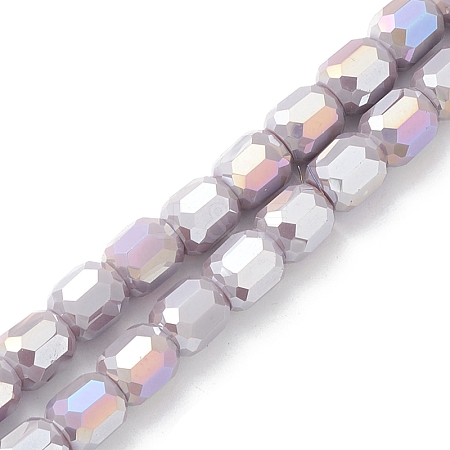 Electroplate Glass Beads Strands EGLA-K015-08H-1