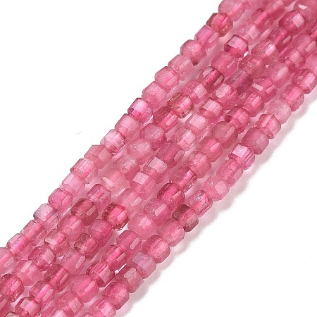 Natural Pink Tourmaline Beads Strands LS-G-C009-B20-1