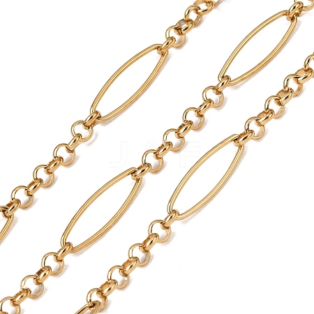 304 Stainless Steel Oval Link Chains CHS-K018-38G-1