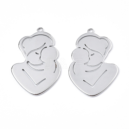 Non-Tarnish 201 Stainless Steel Pendants STAS-N098-070P-1