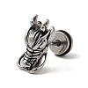 304 Stainless Steel Stud Earrings LS-EJEW-K260-03A-AS-1