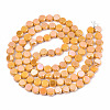 Electroplate Opaque Solid Color Glass Beads Strands EGLA-T020-07K-2