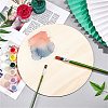 Flat Round Shape Unfinished Wood Slices DIY-GA0001-11-6