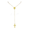 Alloy Cross Pendant Necklaces for Women NJEW-JN04799-1