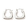 Non-Tarnish 304 Stainless Steel Chunky Rectangle Hoop Earrings for Women EJEW-K242-03P-1