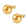 925 Sterling Silver Round Stud Earrings EJEW-TAC00030-01-2