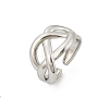 304 Stainless Steel Cuff Rings for Women RJEW-G338-25P-4