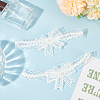 Polyester Lace Elastic Bridal Garters AJEW-WH0007-29-7