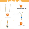 2Pcs Alloy Rhinestone Pendant Decorations HJEW-FH00021-4