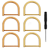 6Pcs Alloy D-Ring Anchor Shackle Clasps FIND-DR0001-76-1