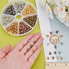 210Pcs 7 Colors Tibetan Style Tube Bails TIBE-WR0001-02-3