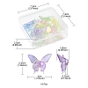 10Pcs UV Plating Rainbow Iridescent Transparent Acrylic Beads OACR-YW0001-43-3