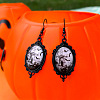Alloy Glass Dangle Earrings FS-WGFE353-09-1