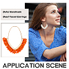3 Pairs 3 Colors Glass Seed Woven Beads Hoop Earrings EJEW-AN0003-74-3