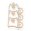 Alloy Open Back Bezel Pendants PALLOY-K246-03KCG-RS-1