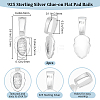2Pcs 925 Sterling Silver Pinch Bails STER-BBC0007-54-2