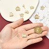 10Pcs 5 Styles Brass Micro Pave Clear Cubic Zirconia Pendants KK-CJ0004-26G-4