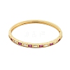 Rack Plating Brass Micro Pave Cubic Zirconia Bangles for Women BJEW-G730-01G-02-2