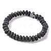 Cross Synthetic Non-magnetic Hematite & Rondelle Natural Lava Rock Beaded Stretch Bracelets for Women BJEW-Q345-01-3