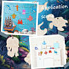 30Pcs 10 Styles Ocean Theme Unfinished Blank Wooden Pendants Set for Painting Arts DIY-SP0003-90-4