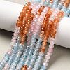 Natural White Jade Bead Strands G-R343-2x4-34-1