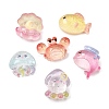 Marine Organism Transparent Resin & Glitter Powder Cabochons RE-CBA2F5E-02-1