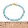 Synthetic Turquoise Tennis Bracelets KK-CBA964F-01G-05-5