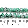 Drawbench & Baking Painted Glass Beads Strands GLAA-S176-06-2