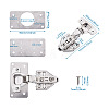 304 Stainless Steel 8Pcs Hinge Pieces & 2Pcs Hydraulic Hinge FIND-SW0001-03-3