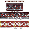   14M 4 Colors Ethnic Style Rhombus Pattern Polyester Ribbon OCOR-PH0003-89-2