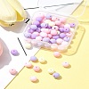 70Pcs Rubberized Style Acrylic Beads MACR-FS0001-71C-10