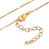 Teardrop Glass Beads Pendant Necklaces NJEW-JN03205-04-3