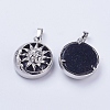 Synthetic Blue Goldstone Pendants G-K234-C09-2