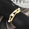 Brass Open Cuff Rings for Women RJEW-R011-09G-02-2