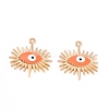 Alloy Enamel Pendants ENAM-P166-01KCG-C-1