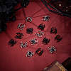 16Pcs 4 Styles Alloy Rhinestone Pendants RB-WR0001-02-4