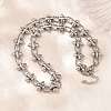 304 Stainless Steel Spiked Cone Link Chain Necklaces for Women SA-H001-22P-3