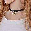 3Pcs 3 Styles Moon Star Sun Alloy Pendant Faux Suede Cord Multi-Strand Choker Necklaces for Women FS-WG071C8-01-1