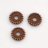 Disc Plating Zinc Alloy Spacer Beads PALLOY-N0101-08-2