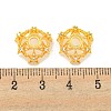 Rack Plating Brass Micro Pave Clear Cubic Zirconia Bead Caps KKB-L215-050G-3