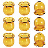 10Pcs Glass Bead Caps for Wind Chimes Making GLAA-BY0001-05D-3