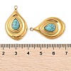 Synthetic Turquoise Pendants STAS-P380-25G-01-3