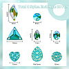   160Pcs 8 Style Green Series Sew on Rhinestone RESI-PH0002-04A-2