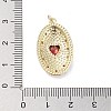 Rack Plating Brass Micro Pave Clear Cubic Zirconia Pendants KK-H474-23G-03-3