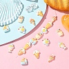 21Pcs 7 Styles Electroplated Resin Beads RESI-CJ0004-62-6