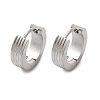 304 Stainless Steel Polishing Effect Hoop Earrings EJEW-M001-40C-P-4