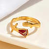 304 Stainless Steel Enamel Cuff Open Rings WG9DB1B-02-1