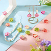 15Pcs 3 Colors Synthetic Coral Dyed Carved Beads SHEL-TA0001-30-7